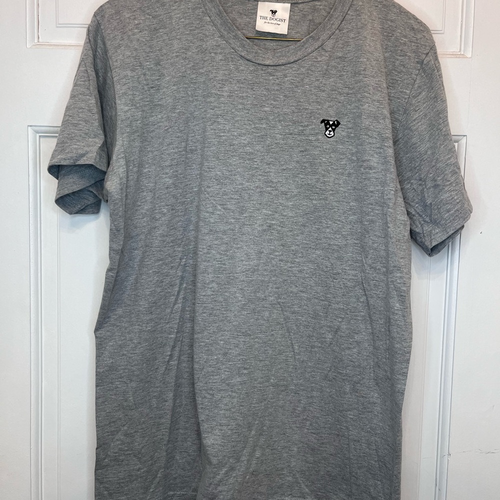 Men's Gray T-Shirt with Embroidered Logo